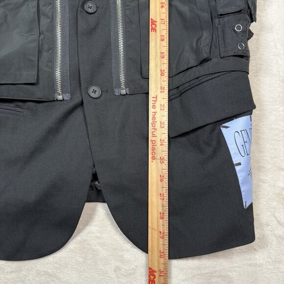 MCQ Alexander McQueen Genesis II Hybrid Utility Blazer Jacket Black IT 50 US 40 - Picture 12 of 13
